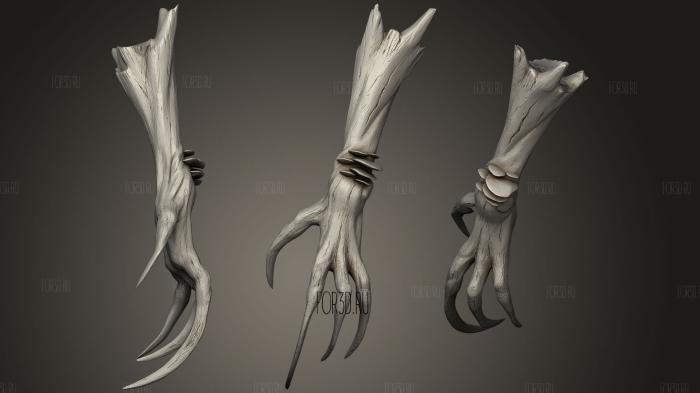 Humanoid Hand 10 stl model for CNC